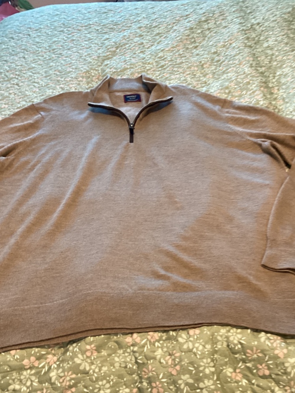 Untucked Marino wool quarter zip Men's Knit Pullover Sweater XXL